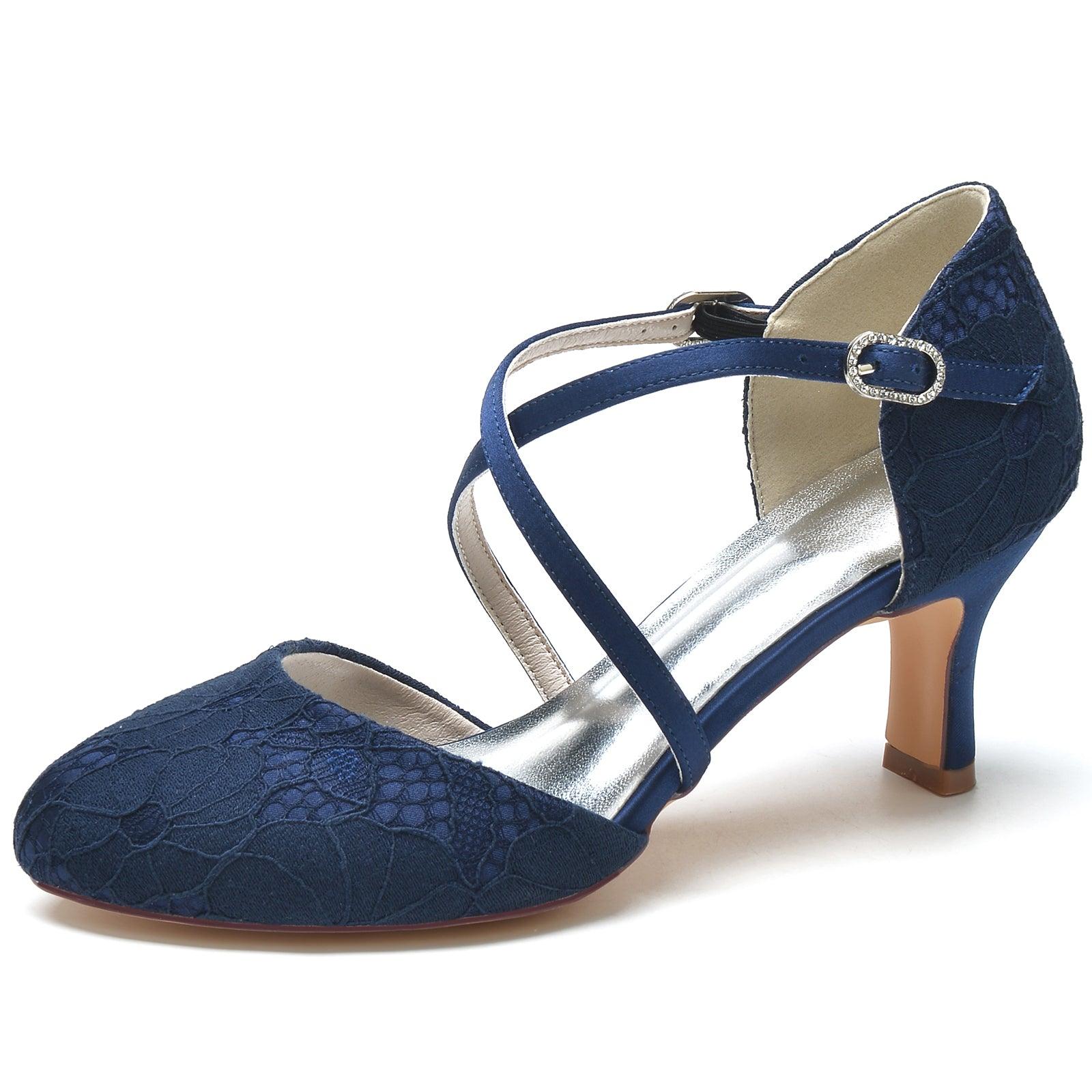 Chunky Heel 6.5cm Lace Shoes CK0292 - COCOMELODY