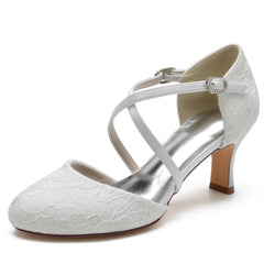 Chunky Heel 6.5cm Lace Shoes CK0292 - COCOMELODY