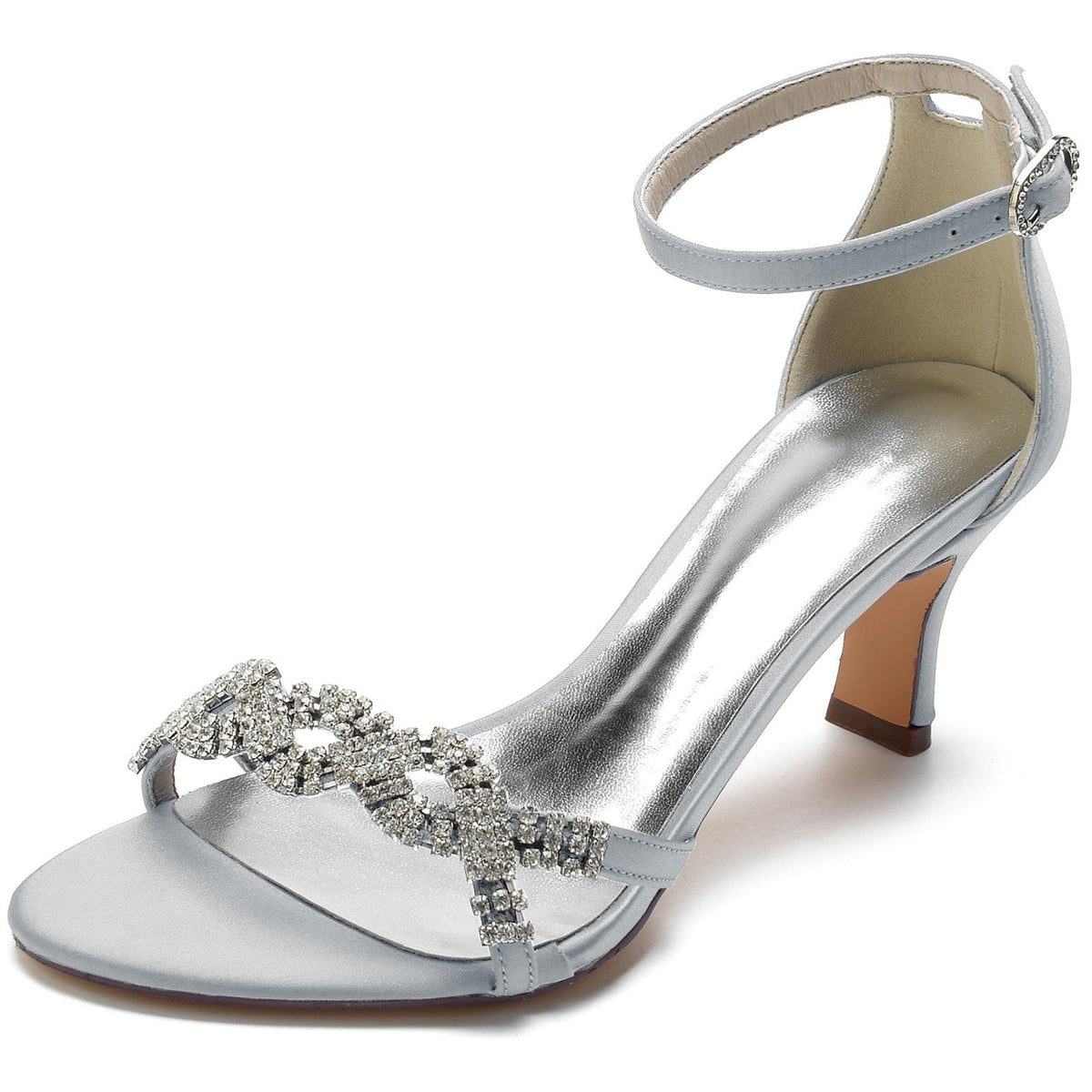 Chunky Heel 6.5cm Silk-Like Shoes CK0301 - COCOMELODY
