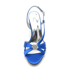 Chunky Heel 8.5cm Silk-Like Shoes CK0302 - COCOMELODY