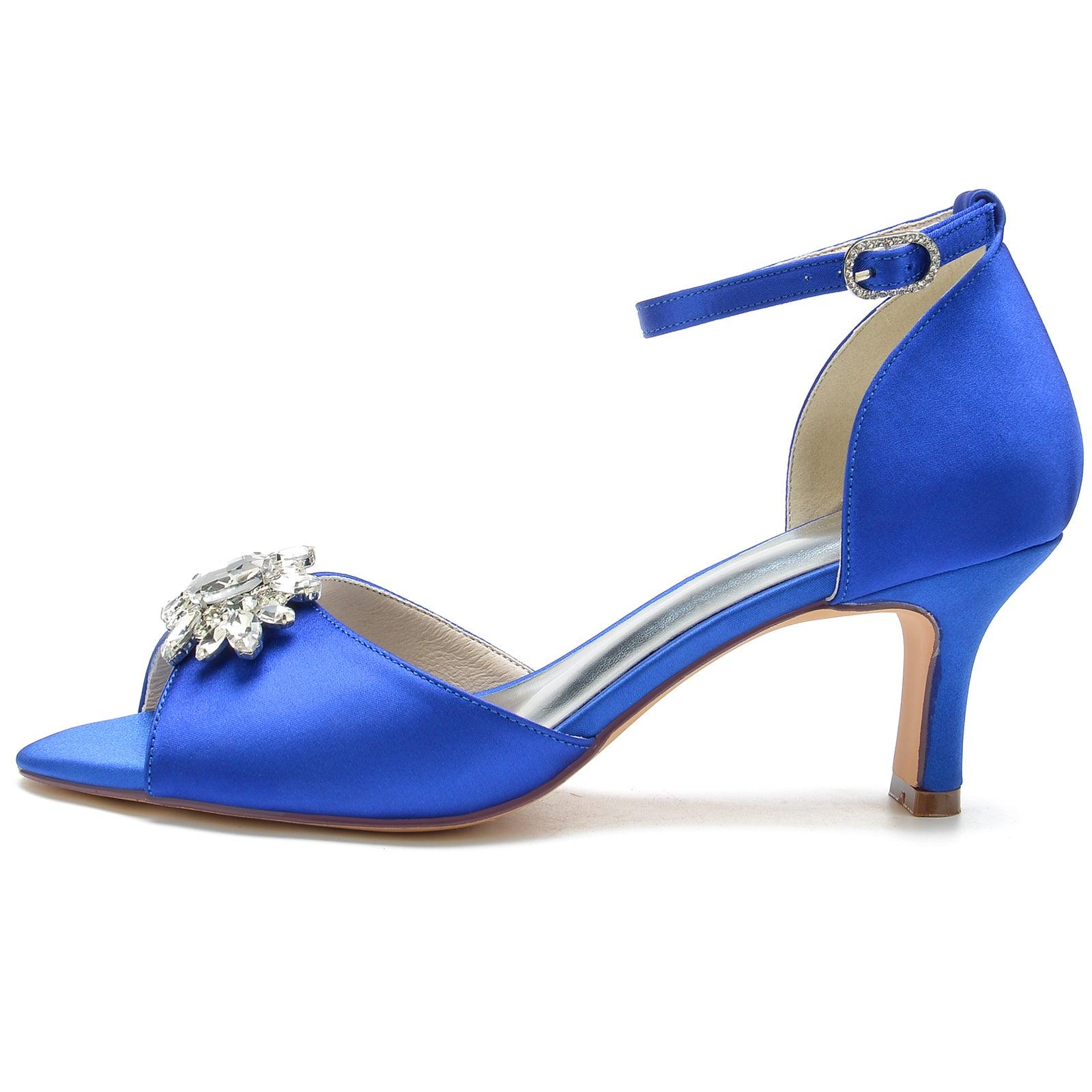 Chunky Heel 6.5cm Silk-Like Shoes CK0307 - COCOMELODY
