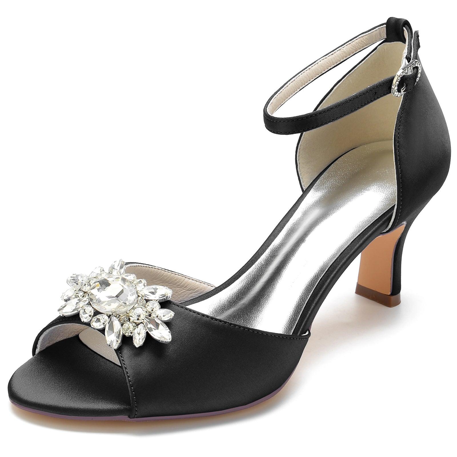 Chunky Heel 6.5cm Silk-Like Shoes CK0307 - COCOMELODY