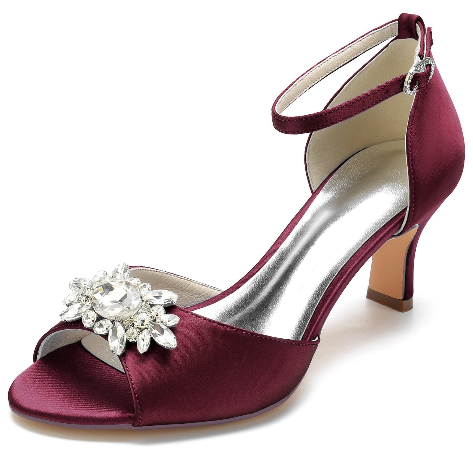 Chunky Heel 6.5cm Silk-Like Shoes CK0307 - COCOMELODY