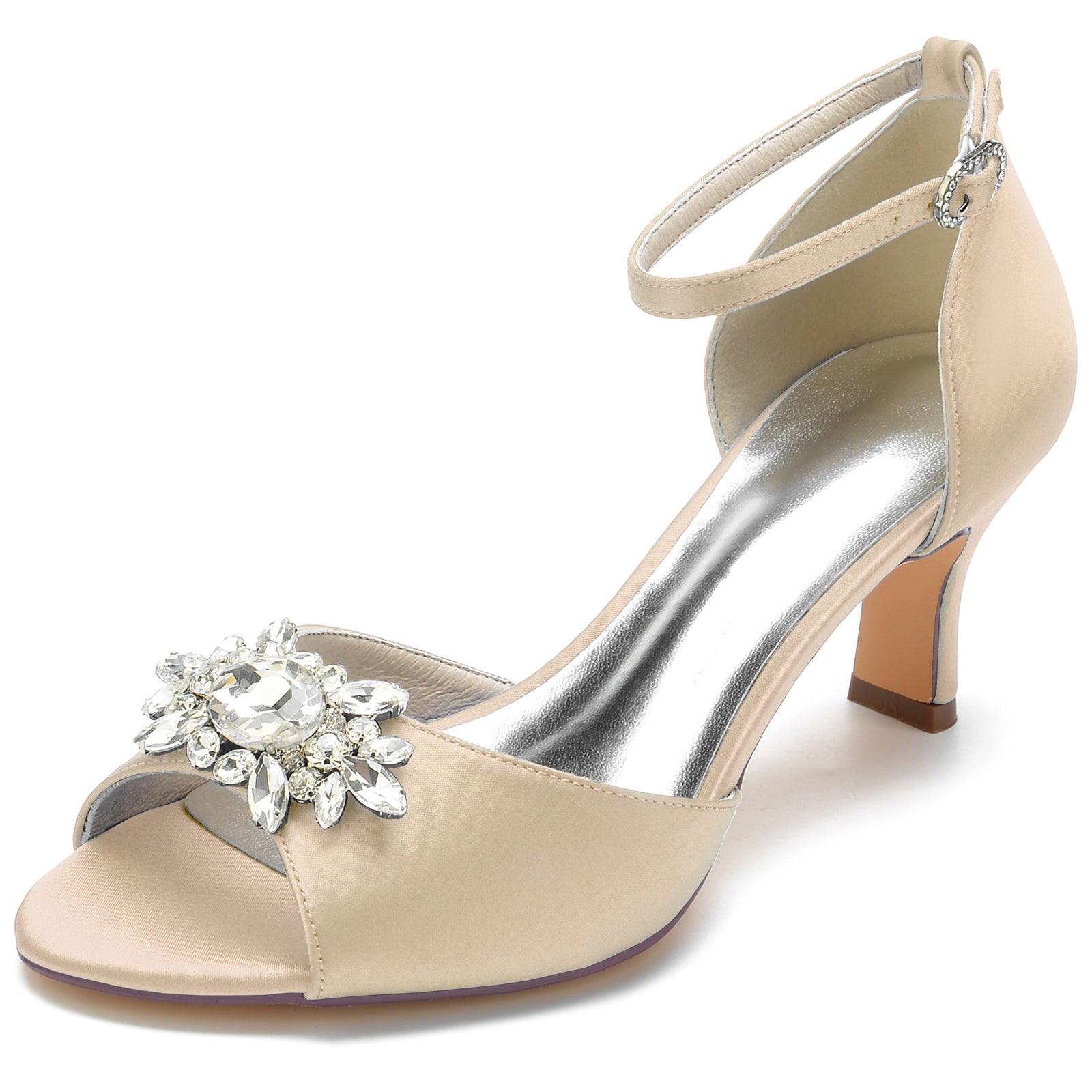 Chunky Heel 6.5cm Silk-Like Shoes CK0307 - COCOMELODY