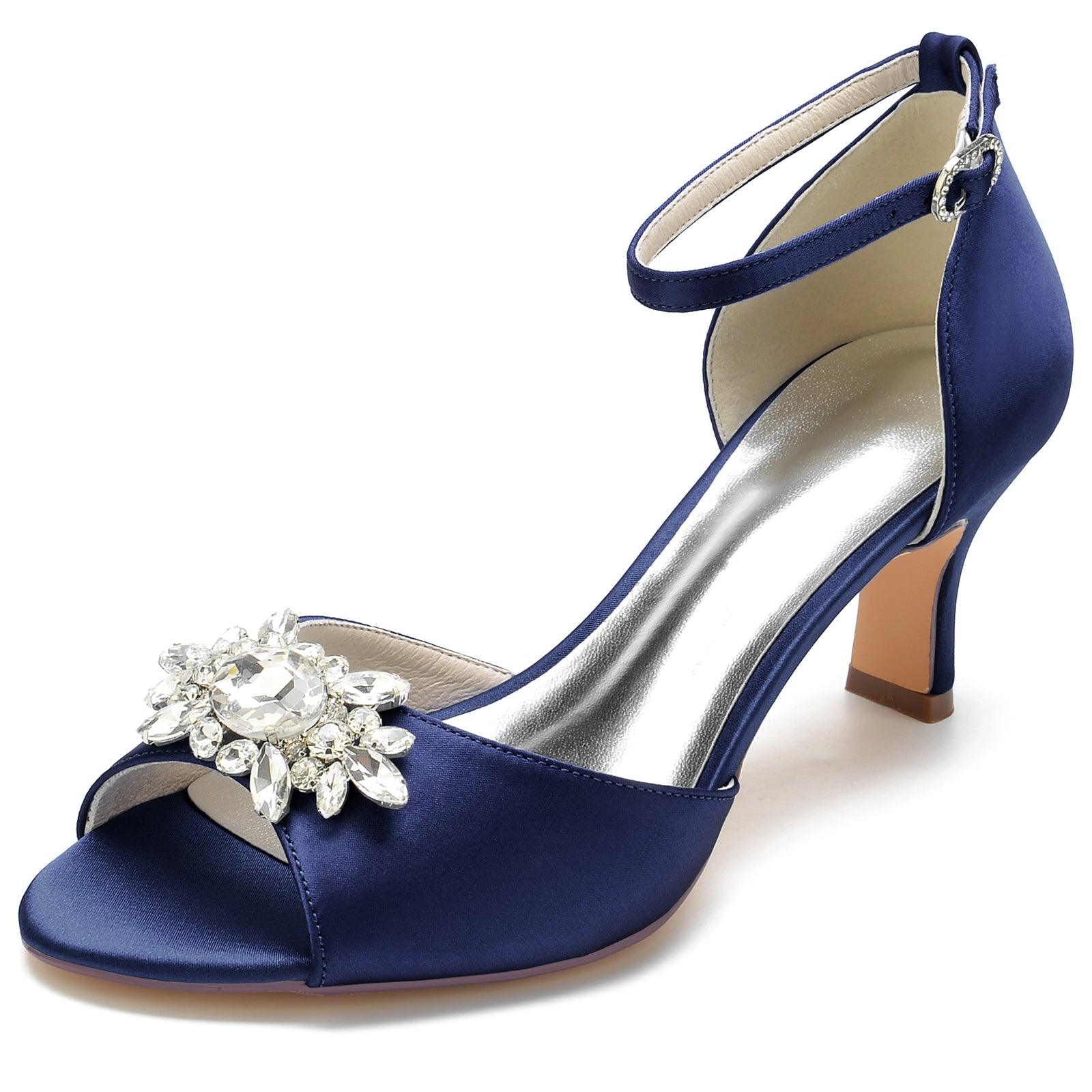 Chunky Heel 6.5cm Silk-Like Shoes CK0307 - COCOMELODY