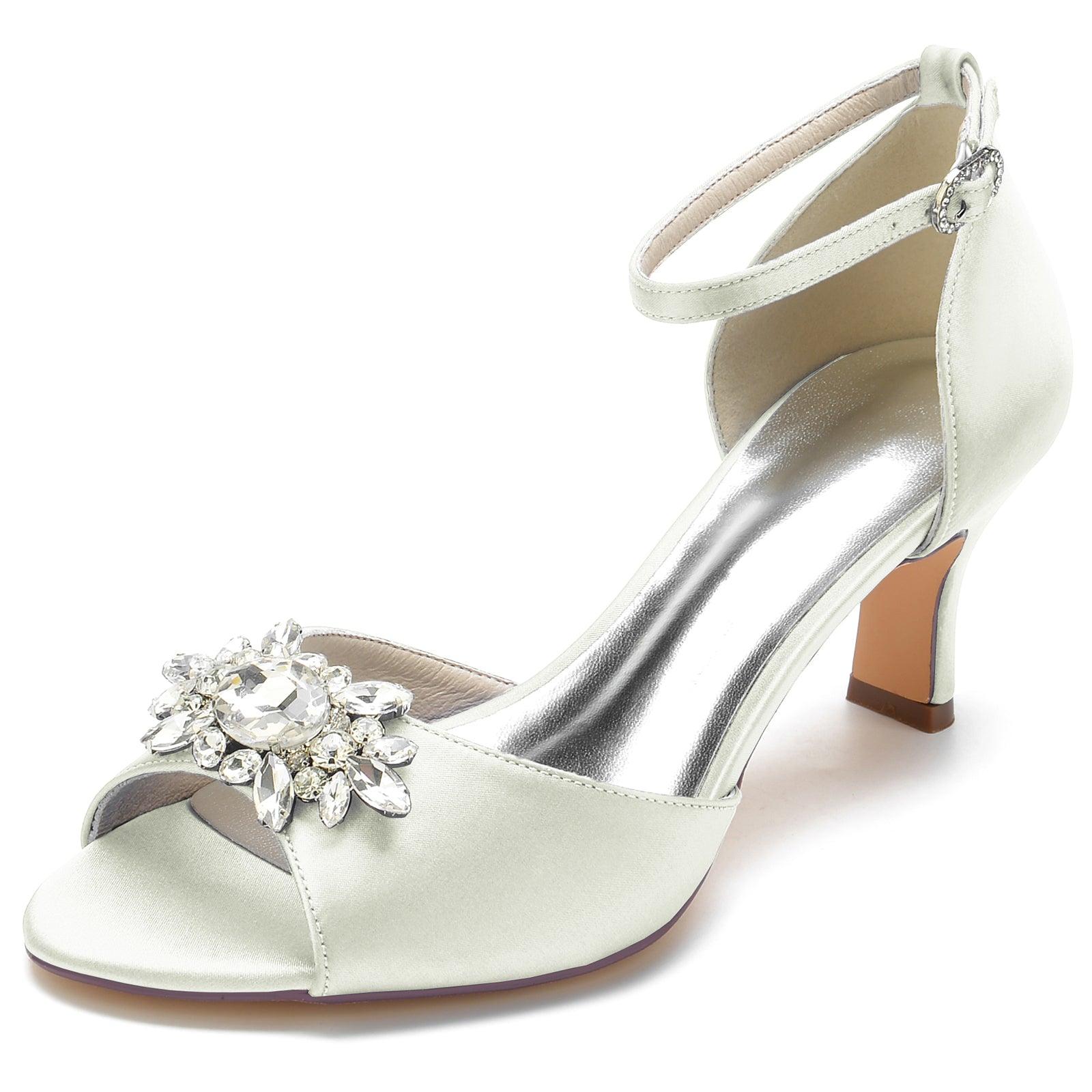 Chunky Heel 6.5cm Silk-Like Shoes CK0307 - COCOMELODY