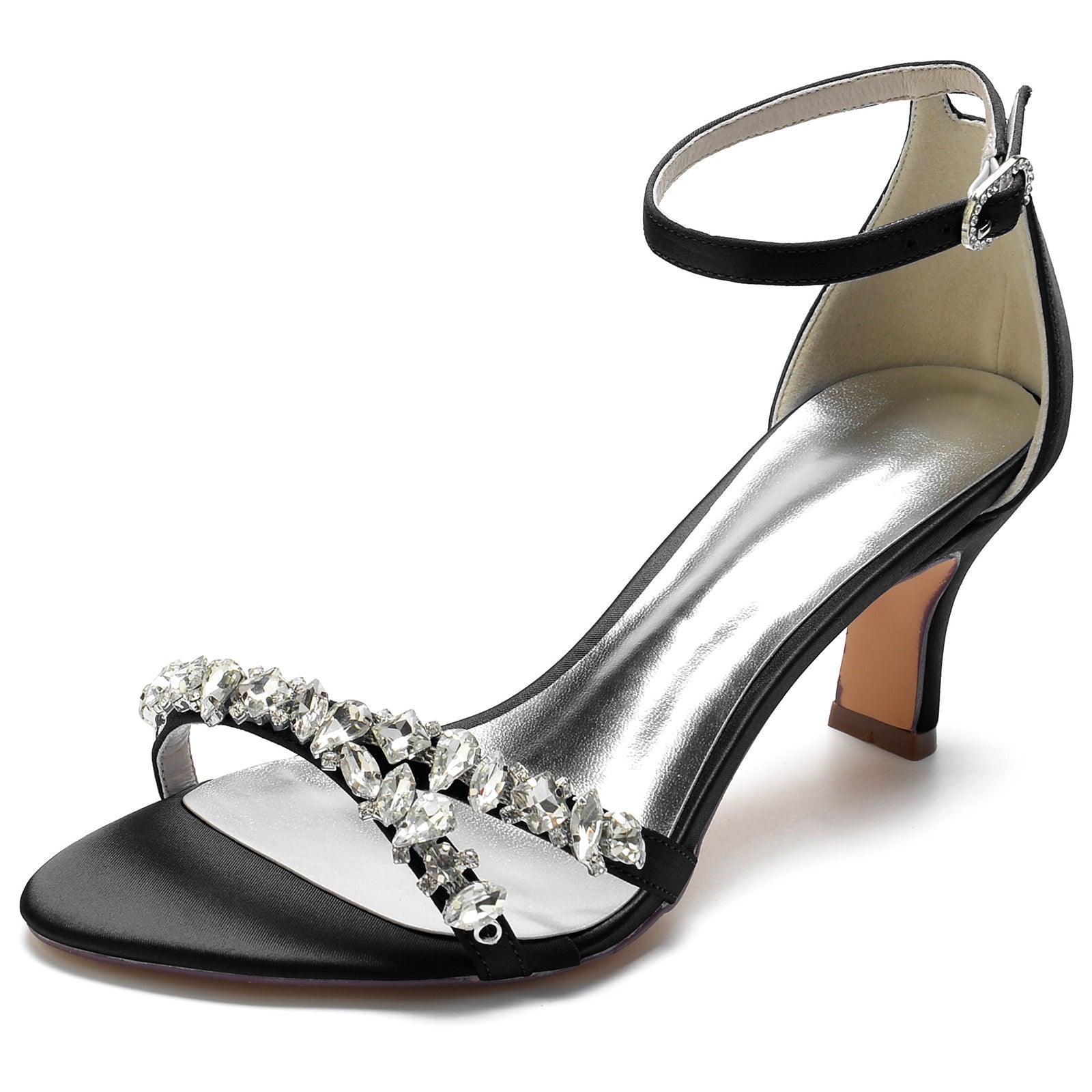 Chunky Heel 6.5cm Silk-Like Shoes CK0312 - COCOMELODY