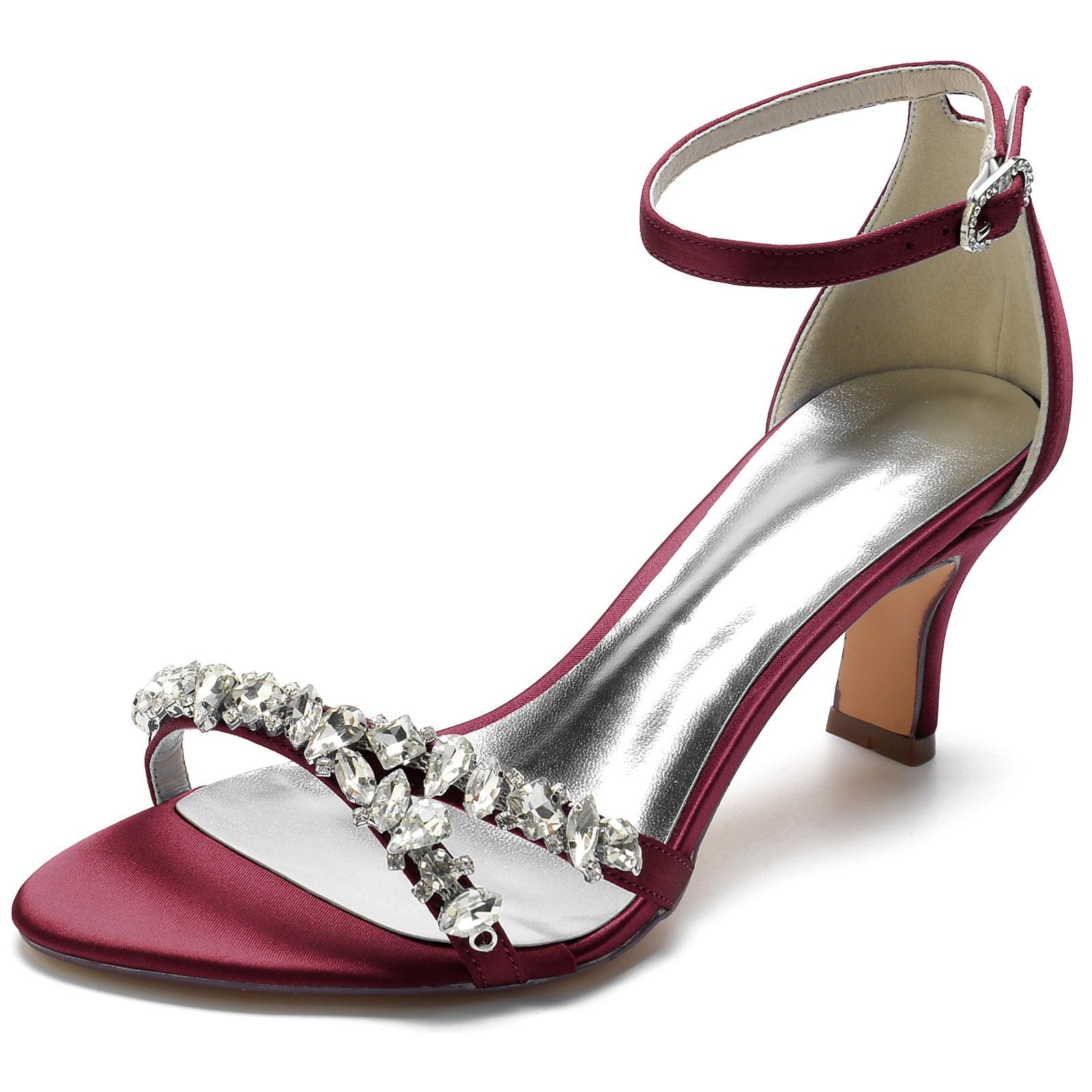 Chunky Heel 6.5cm Silk-Like Shoes CK0312 - COCOMELODY