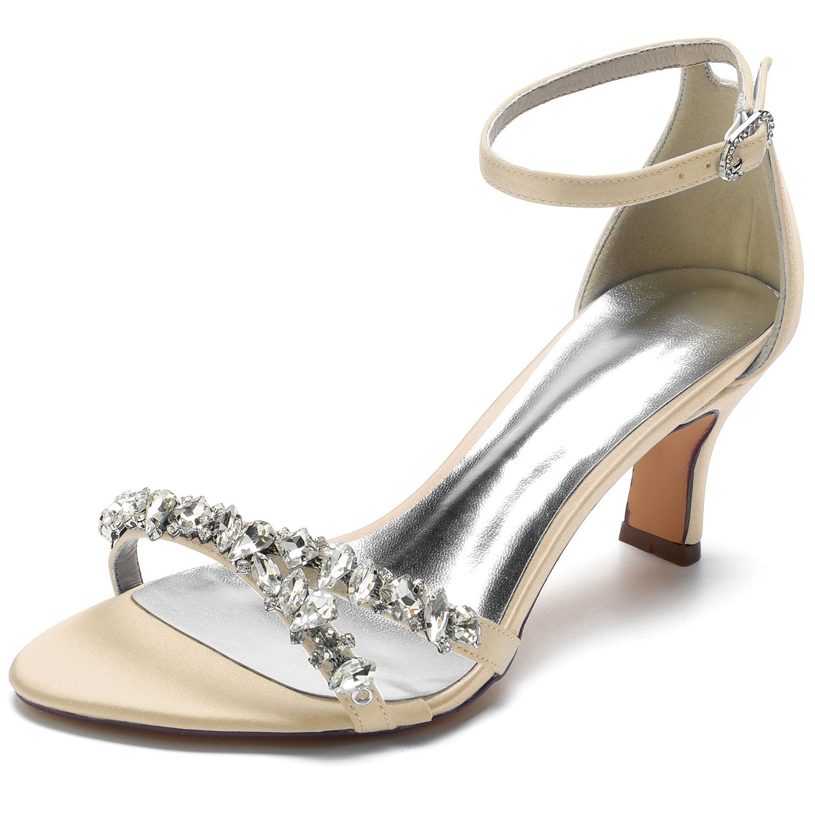 Chunky Heel 6.5cm Silk-Like Shoes CK0312 - COCOMELODY