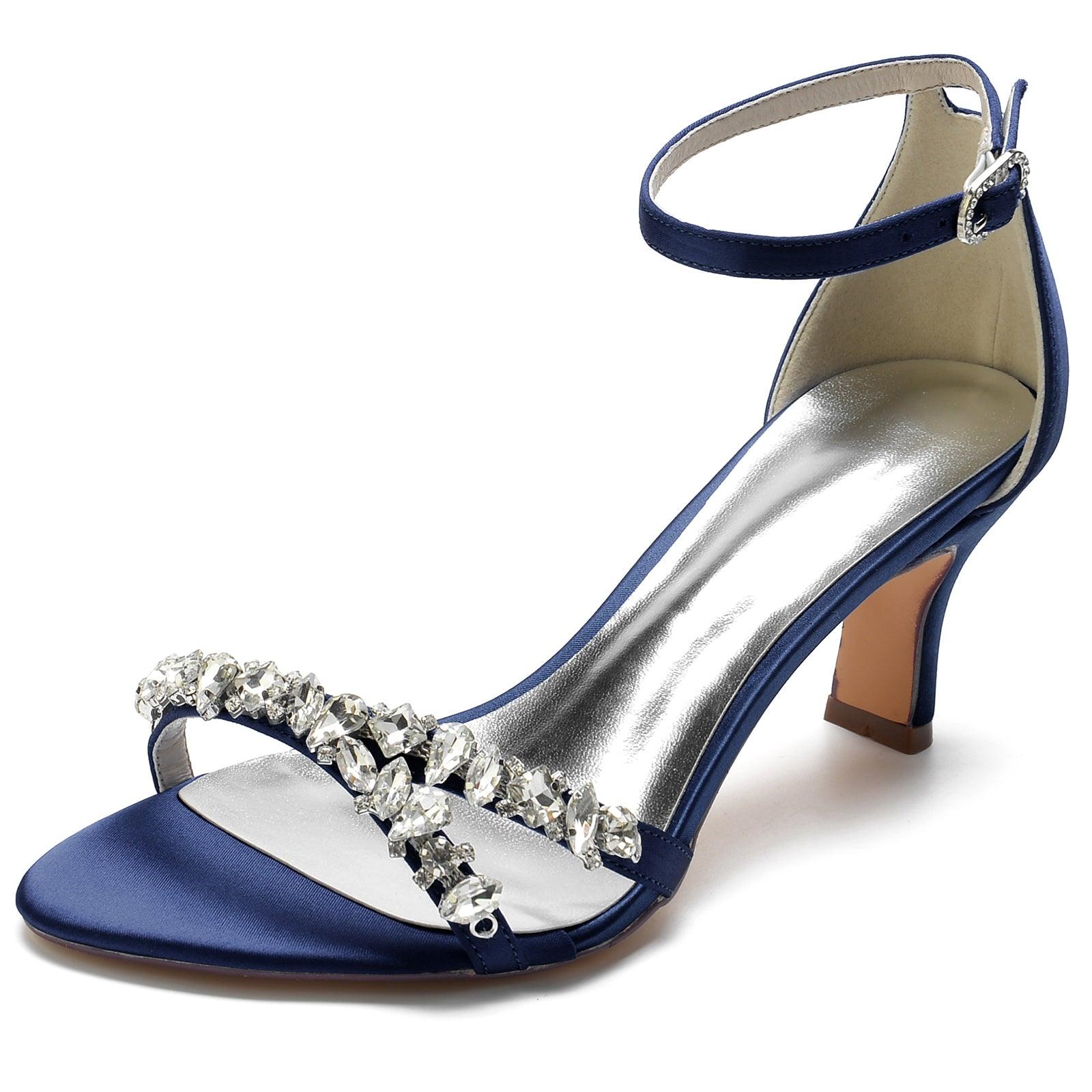 Chunky Heel 6.5cm Silk-Like Shoes CK0312 - COCOMELODY