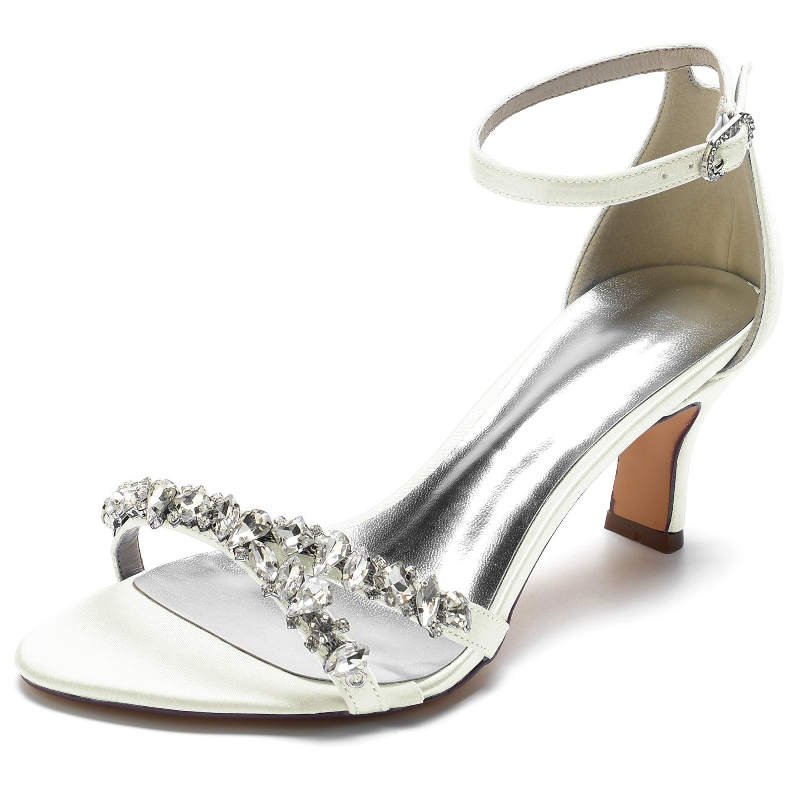 Chunky Heel 6.5cm Silk-Like Shoes CK0312 - COCOMELODY