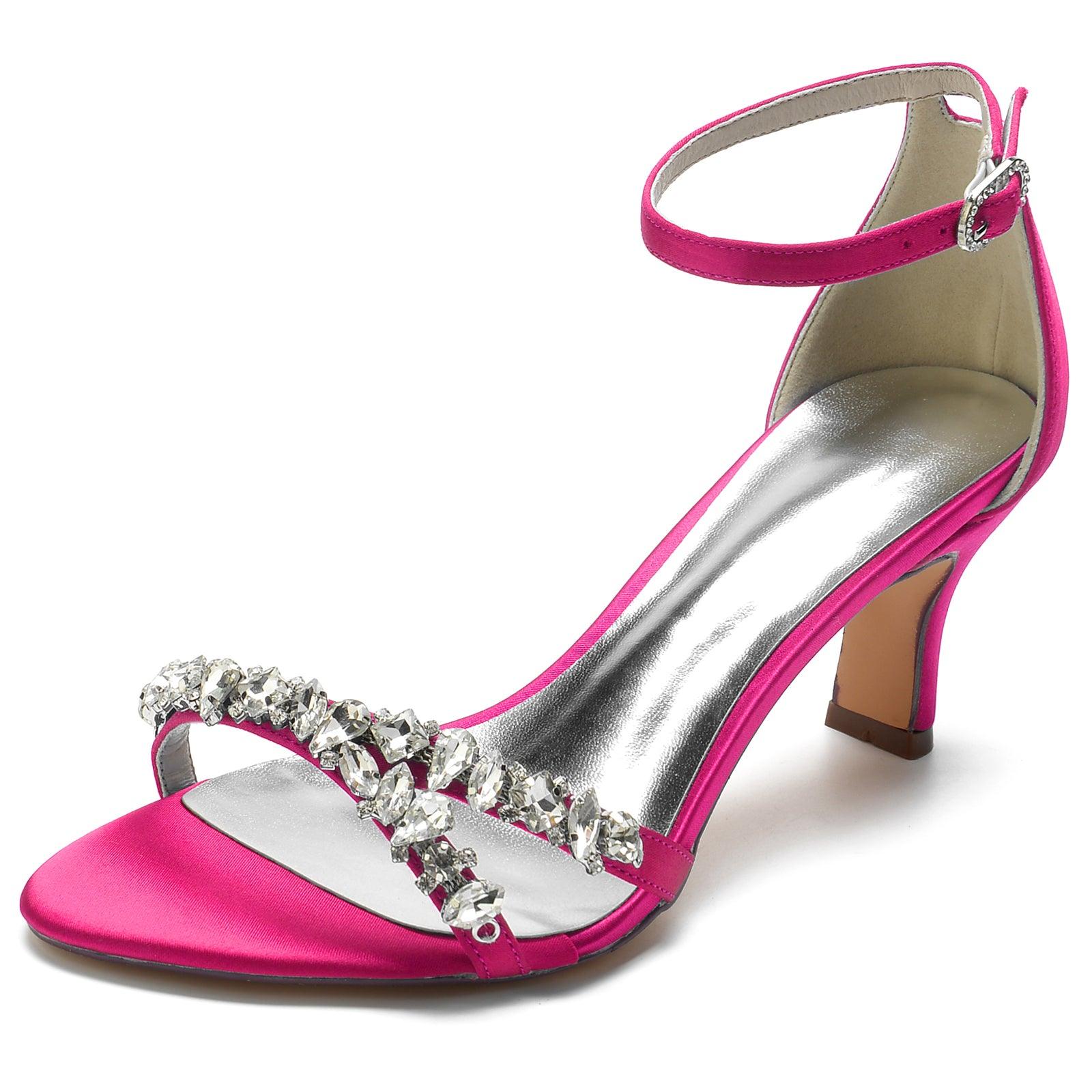 Chunky Heel 6.5cm Silk-Like Shoes CK0312 - COCOMELODY