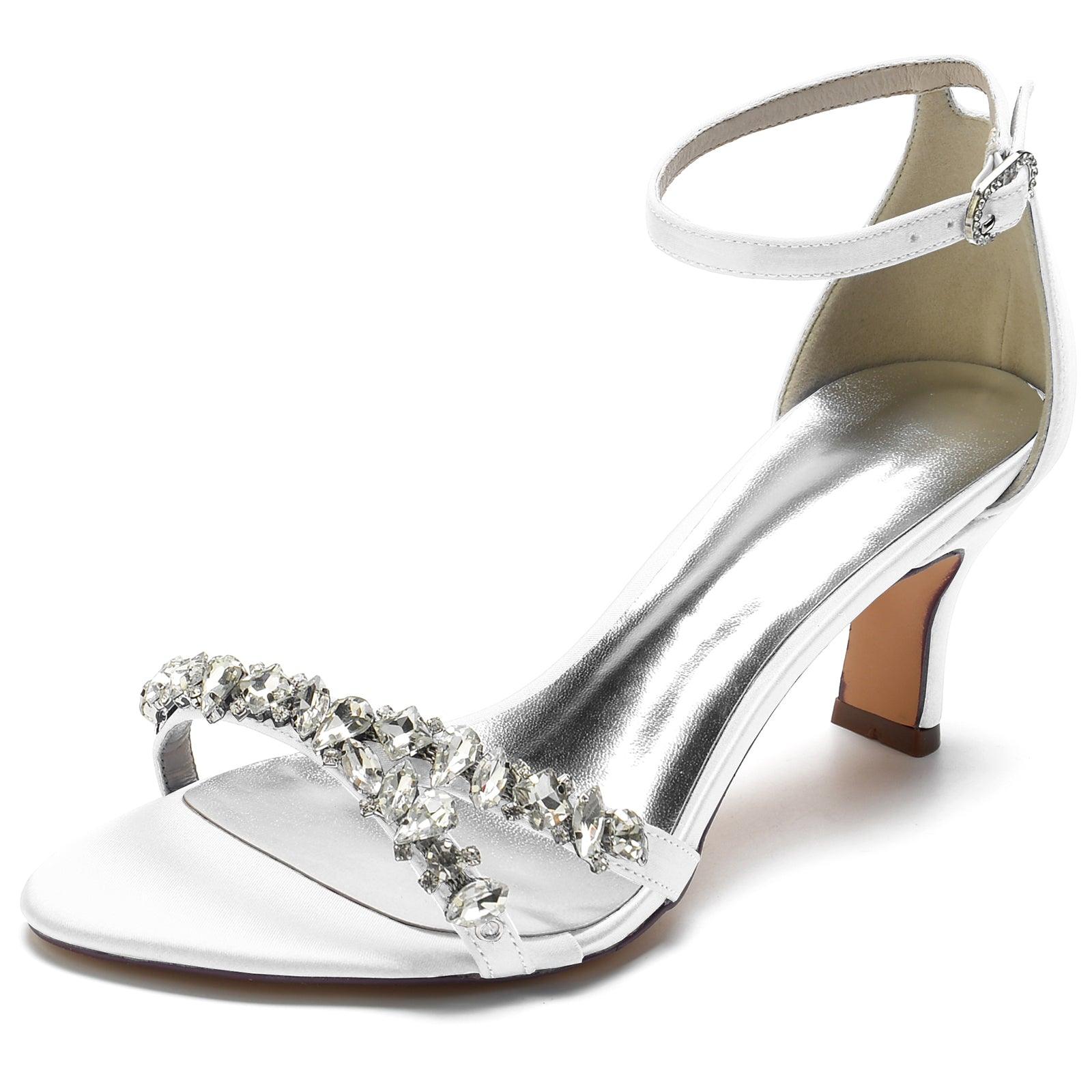 Chunky Heel 6.5cm Silk-Like Shoes CK0312 - COCOMELODY