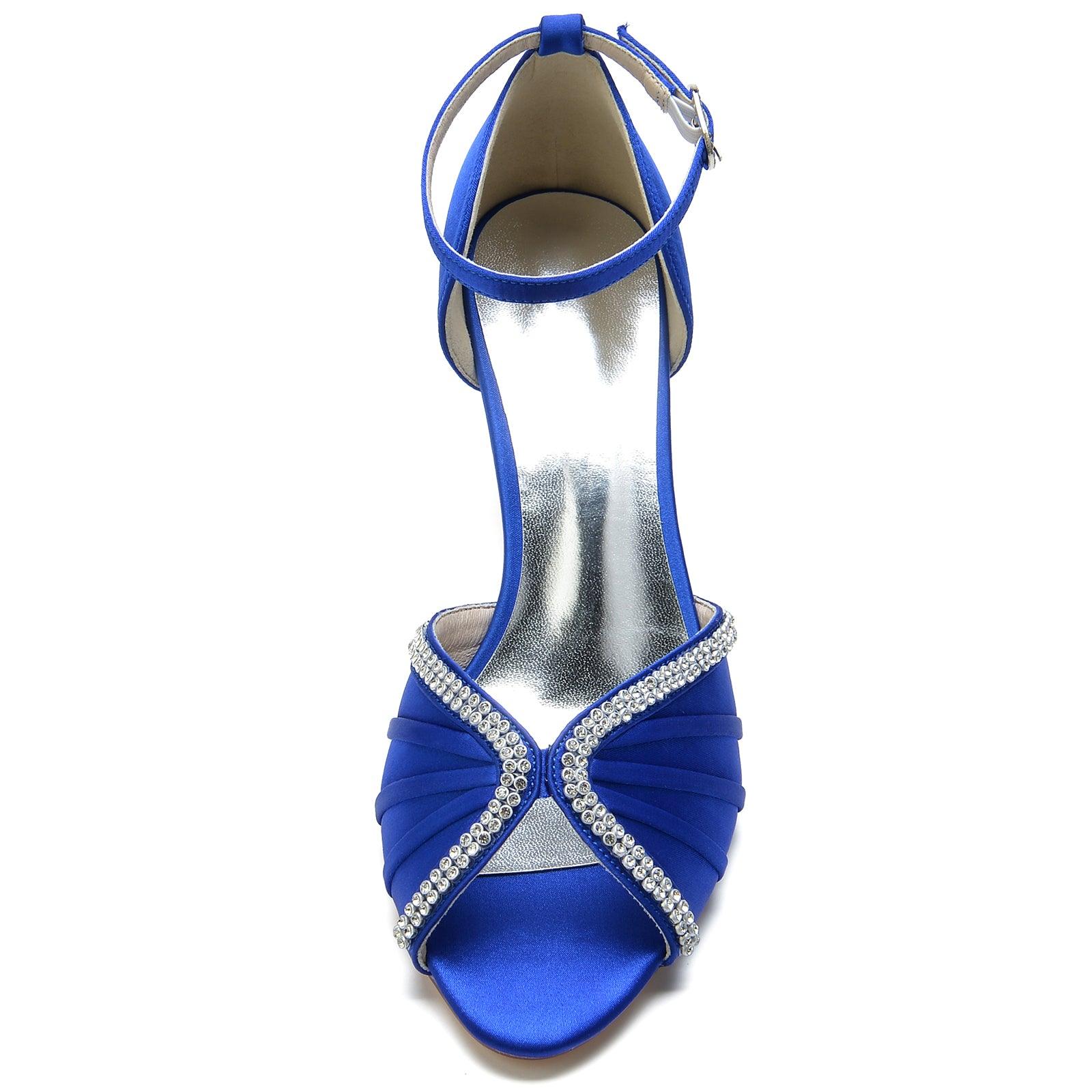 Chunky Heel 6.5cm Silk-Like Shoes CK0313 - COCOMELODY