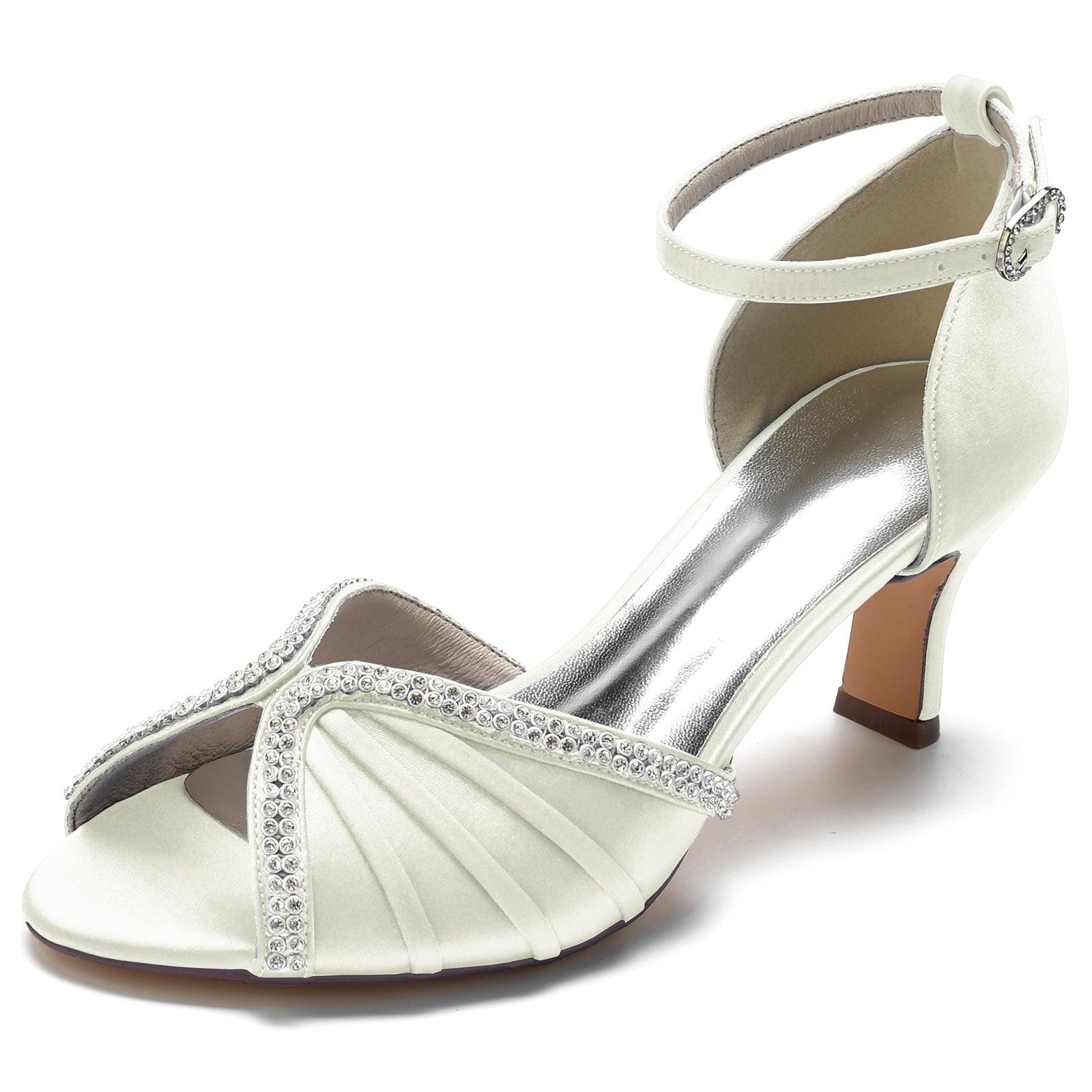 Chunky Heel 6.5cm Silk-Like Shoes CK0313 - COCOMELODY