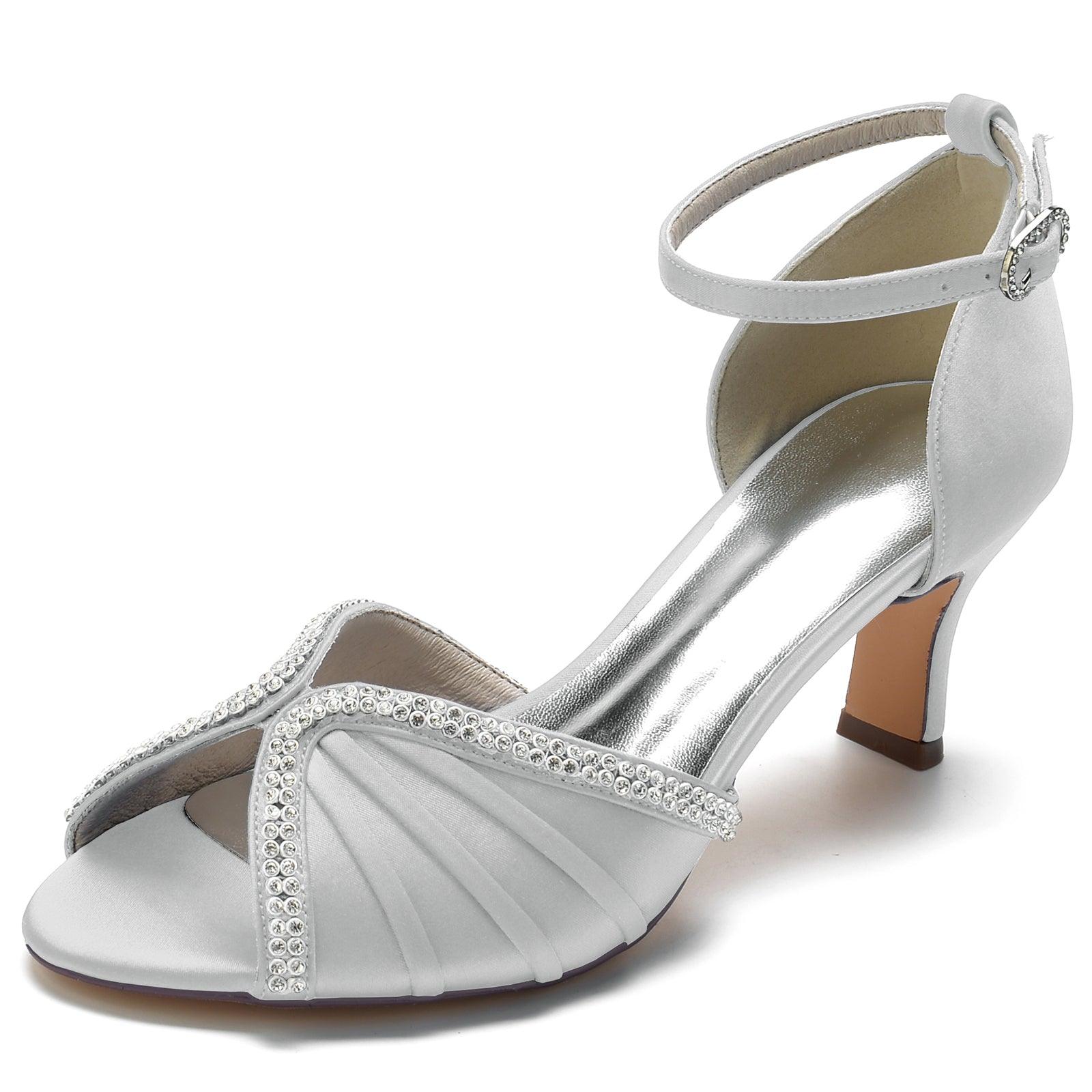 Chunky Heel 6.5cm Silk-Like Shoes CK0313 - COCOMELODY