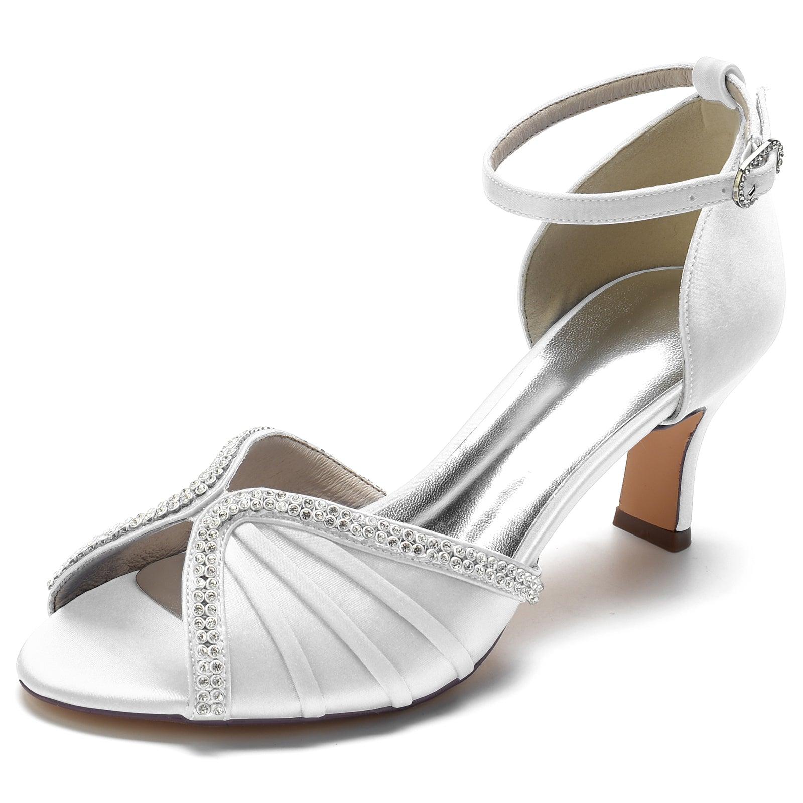 Chunky Heel 6.5cm Silk-Like Shoes CK0313 - COCOMELODY