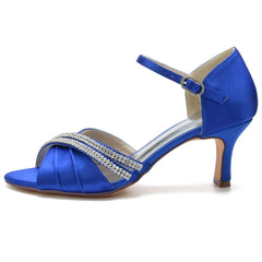 Chunky Heel 6.5cm Silk-Like Shoes CK0314 - COCOMELODY