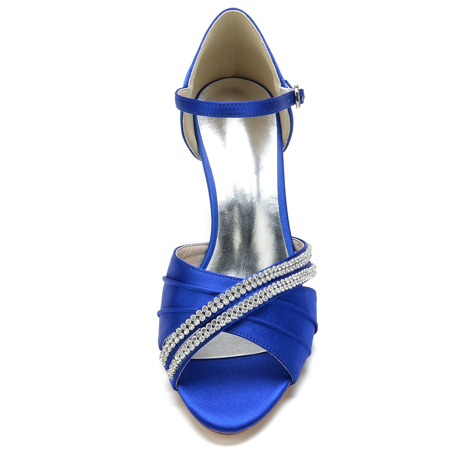 Chunky Heel 6.5cm Silk-Like Shoes CK0314 - COCOMELODY
