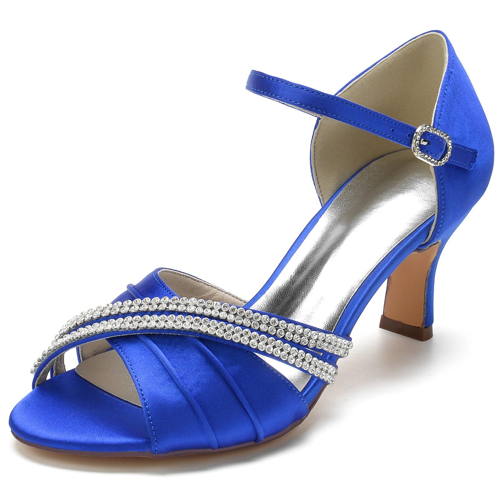 Chunky Heel 6.5cm Silk-Like Shoes CK0314 - COCOMELODY