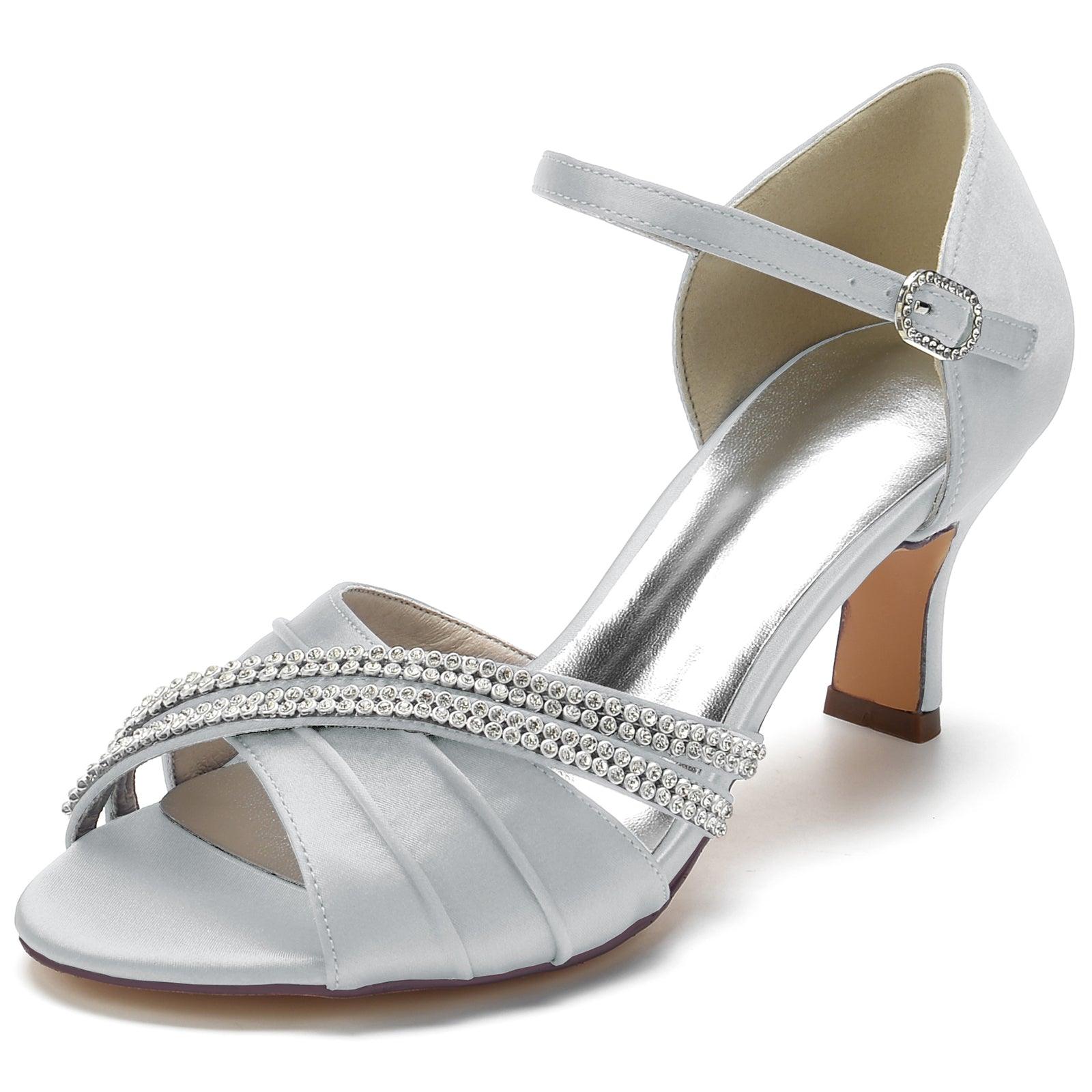 Chunky Heel 6.5cm Silk-Like Shoes CK0314 - COCOMELODY