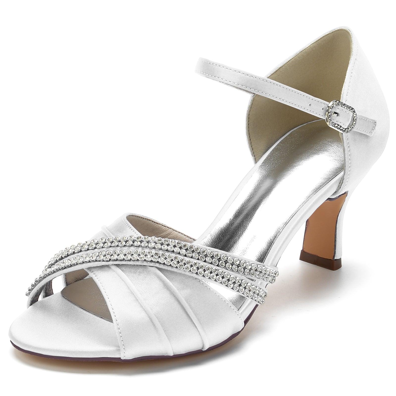 Chunky Heel 6.5cm Silk-Like Shoes CK0314 - COCOMELODY