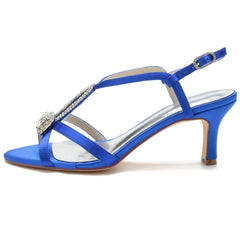 Chunky Heel 6.5cm Silk-Like Shoes CK0315 - COCOMELODY