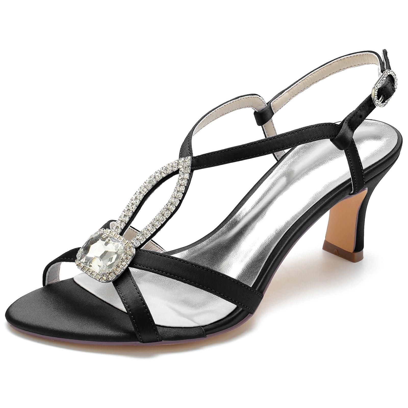 Chunky Heel 6.5cm Silk-Like Shoes CK0315 - COCOMELODY