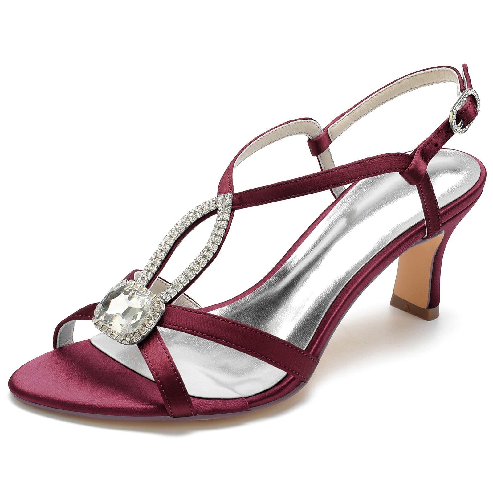 Chunky Heel 6.5cm Silk-Like Shoes CK0315 - COCOMELODY