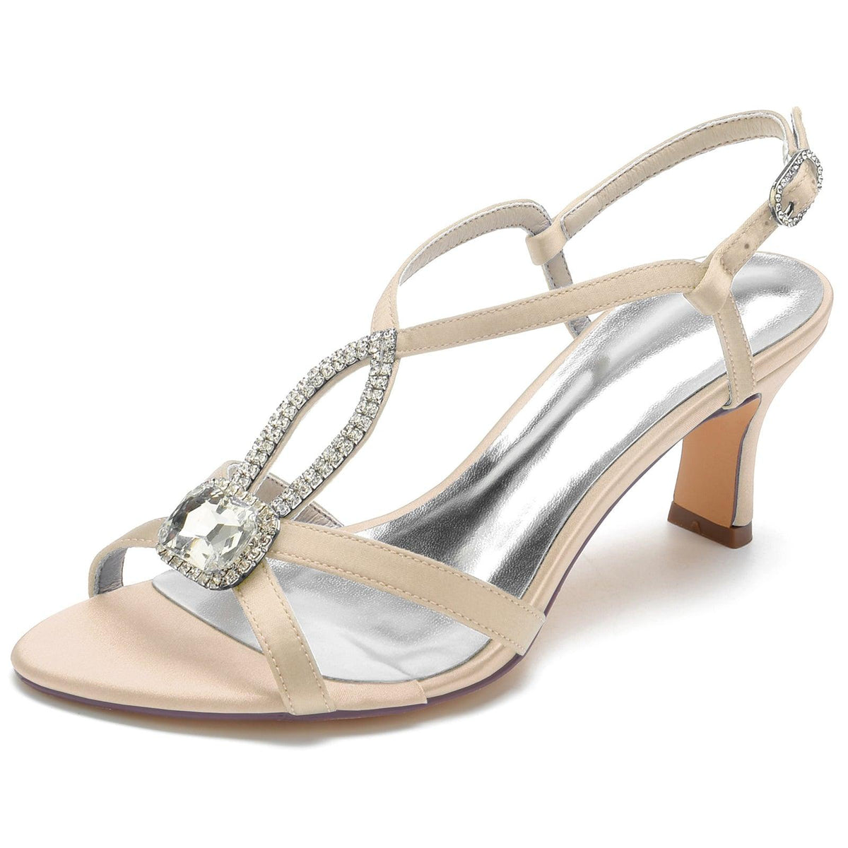 Chunky Heel 6.5cm Silk-Like Shoes CK0315 - COCOMELODY