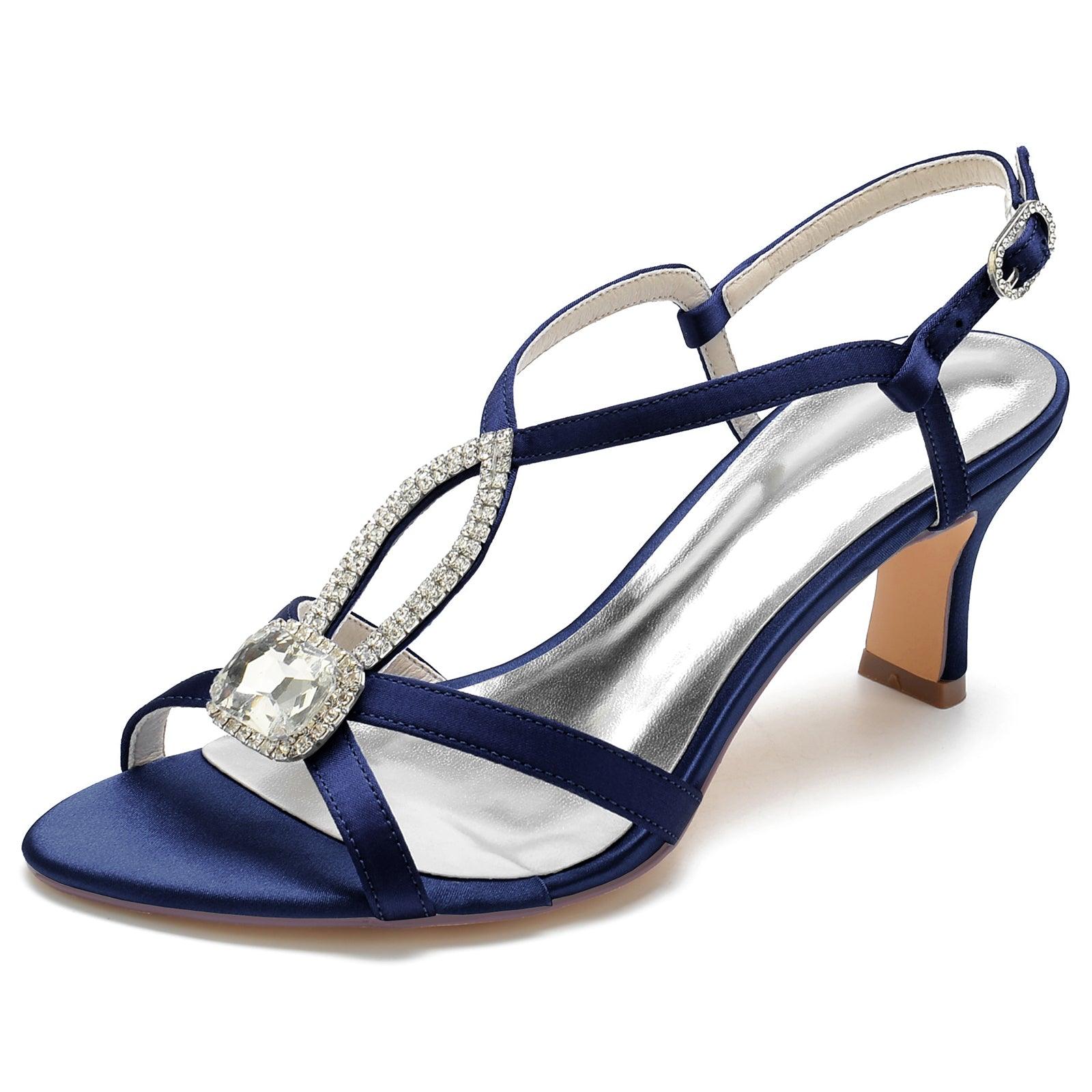 Chunky Heel 6.5cm Silk-Like Shoes CK0315 - COCOMELODY
