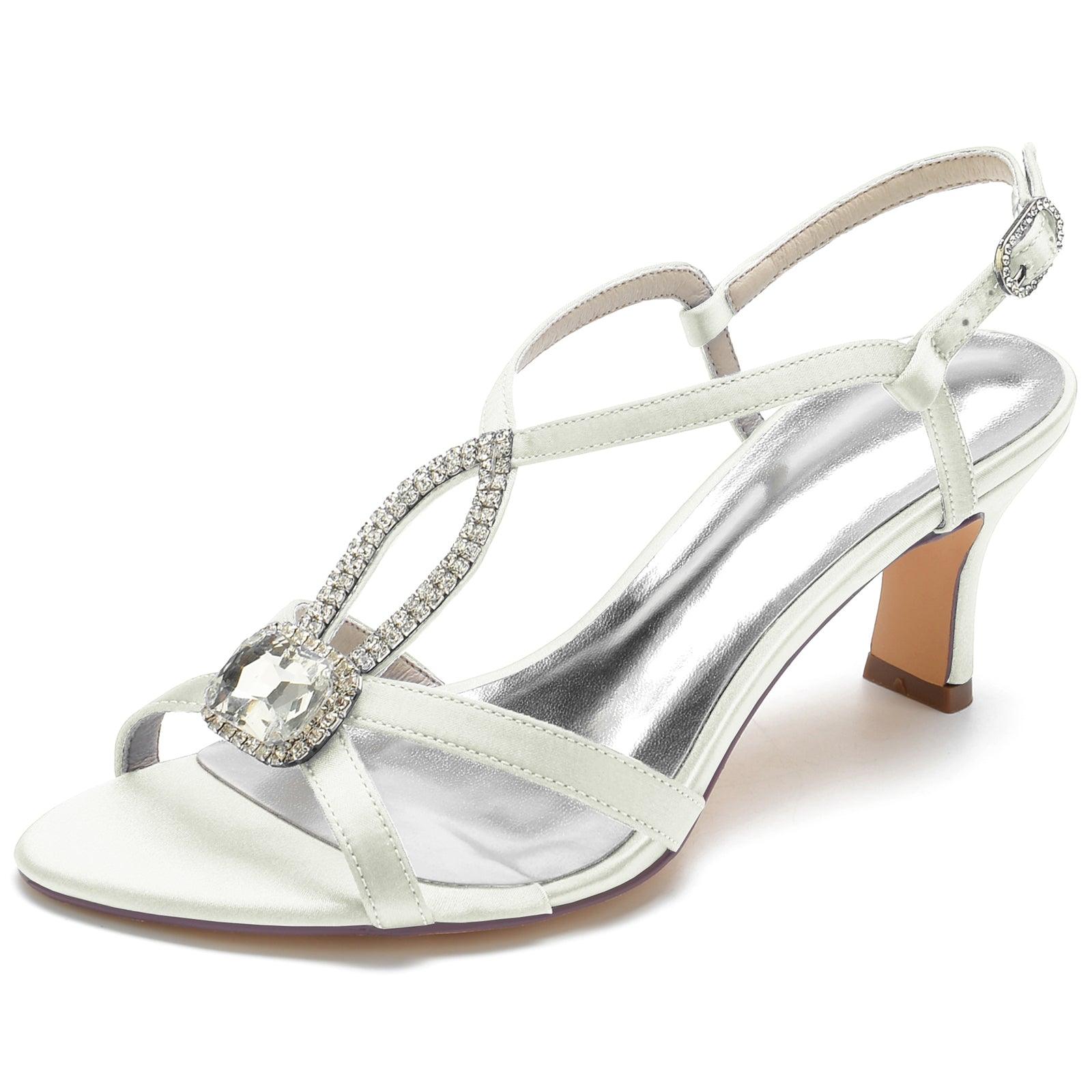 Chunky Heel 6.5cm Silk-Like Shoes CK0315 - COCOMELODY