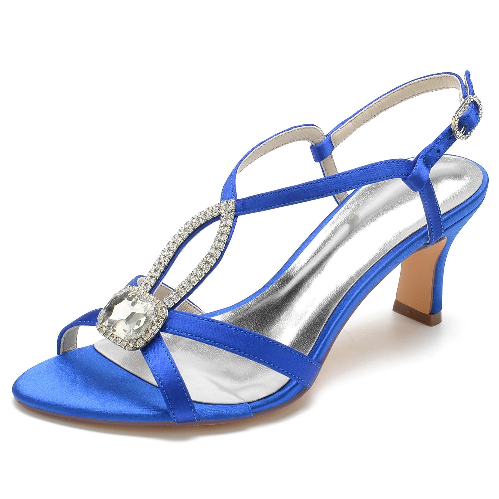 Chunky Heel 6.5cm Silk-Like Shoes CK0315 - COCOMELODY