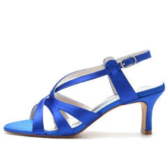Chunky Heel 6.5cm Silk-Like Shoes CK0320 - COCOMELODY