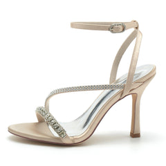 Stiletto Heel 9.5cm Silk-Like Shoes CK0328 - COCOMELODY