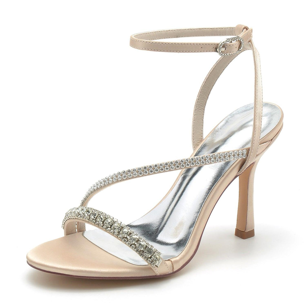 Stiletto Heel 9.5cm Silk-Like Shoes CK0328 - COCOMELODY