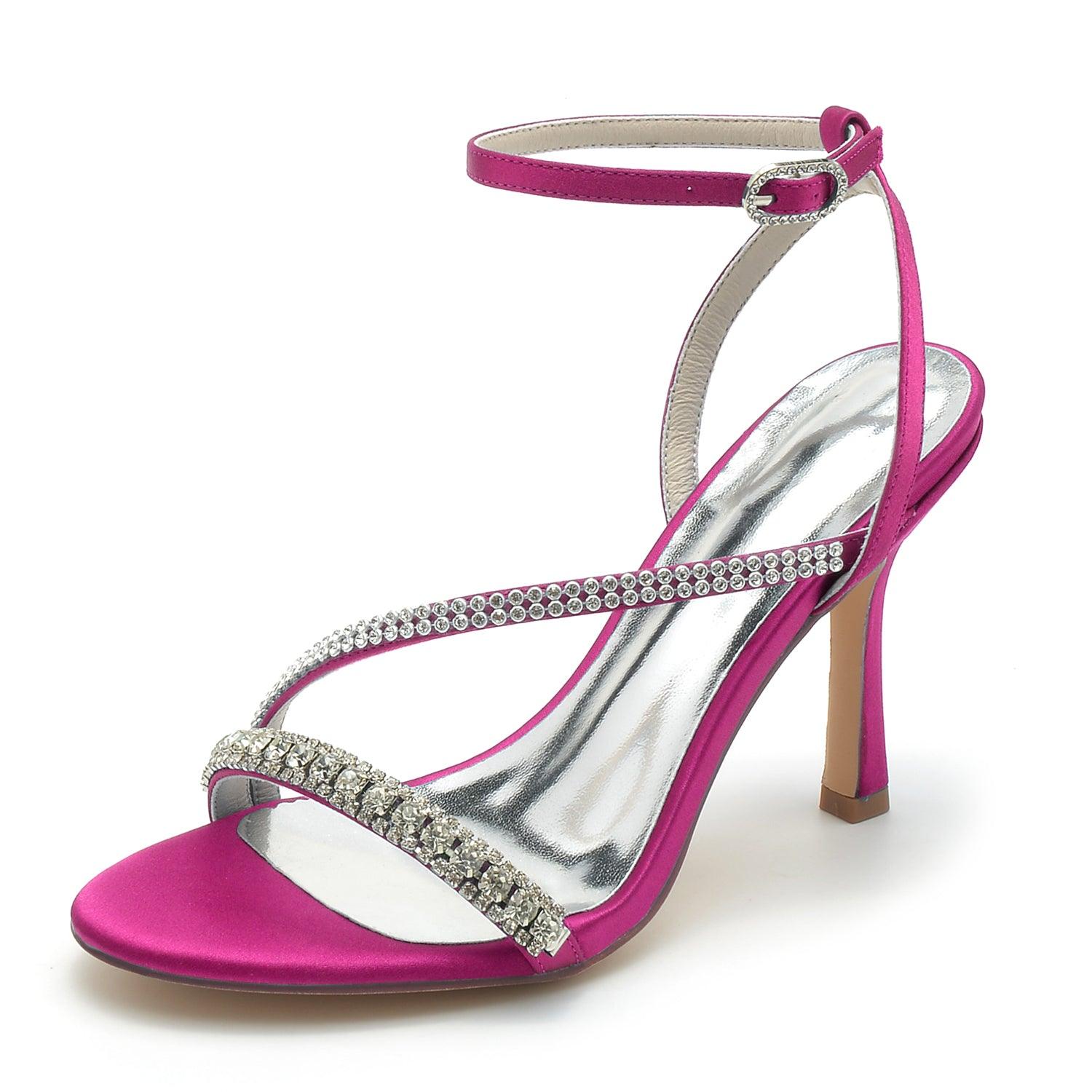 Stiletto Heel 9.5cm Silk-Like Shoes CK0328 - COCOMELODY