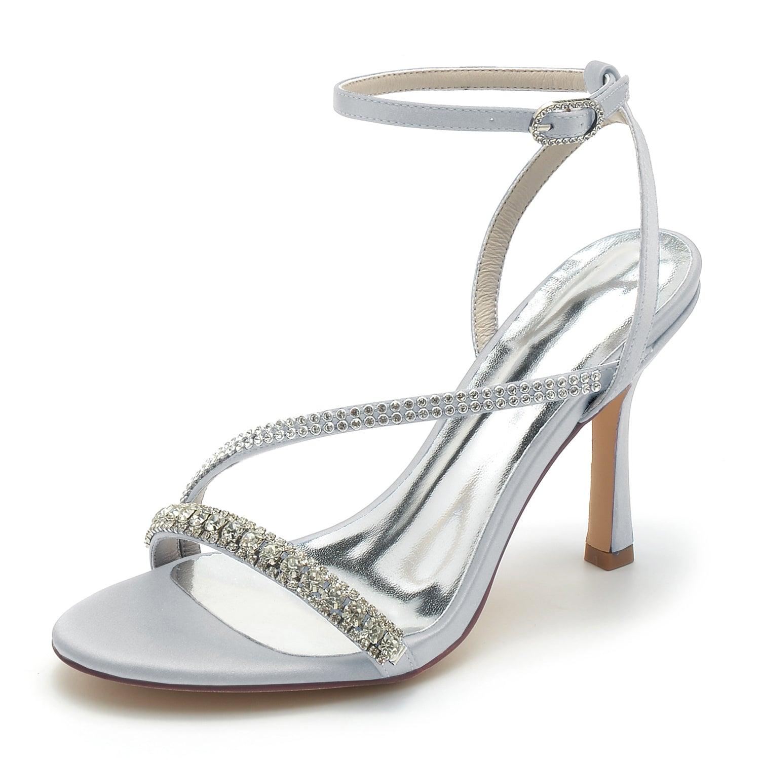 Stiletto Heel 9.5cm Silk-Like Shoes CK0328 - COCOMELODY