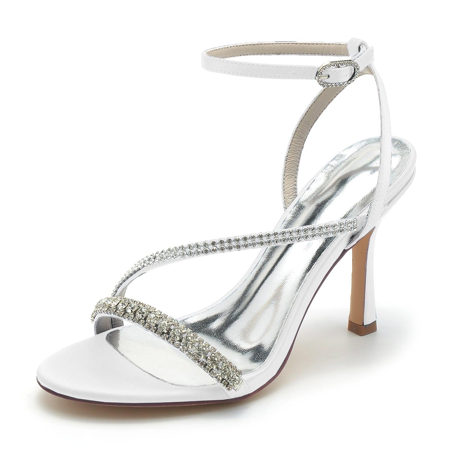 Stiletto Heel 9.5cm Silk-Like Shoes CK0328 - COCOMELODY