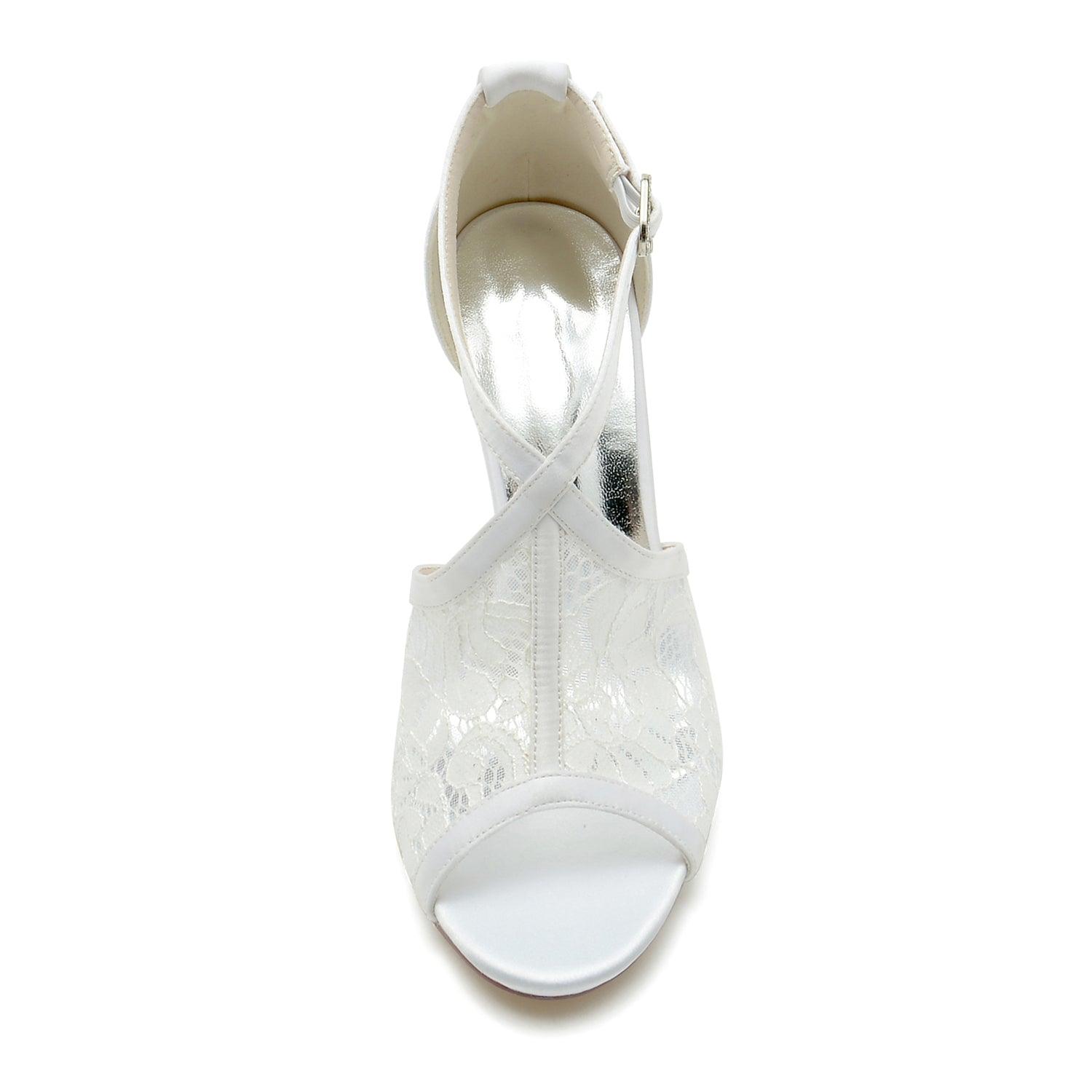 Stiletto Heel 9.5cm Lace Shoes CK0330 - COCOMELODY