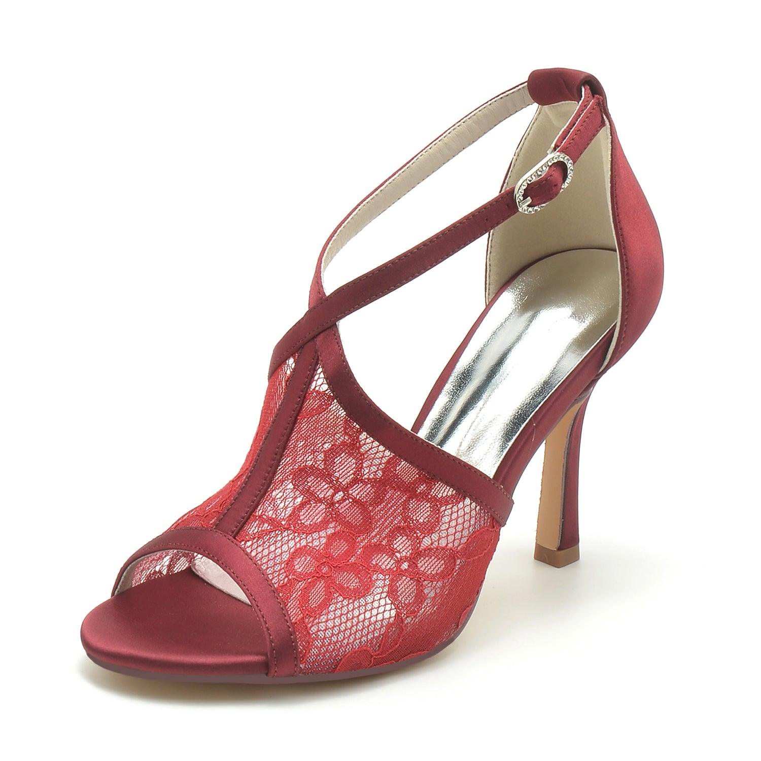Stiletto Heel 9.5cm Lace Shoes CK0330 - COCOMELODY