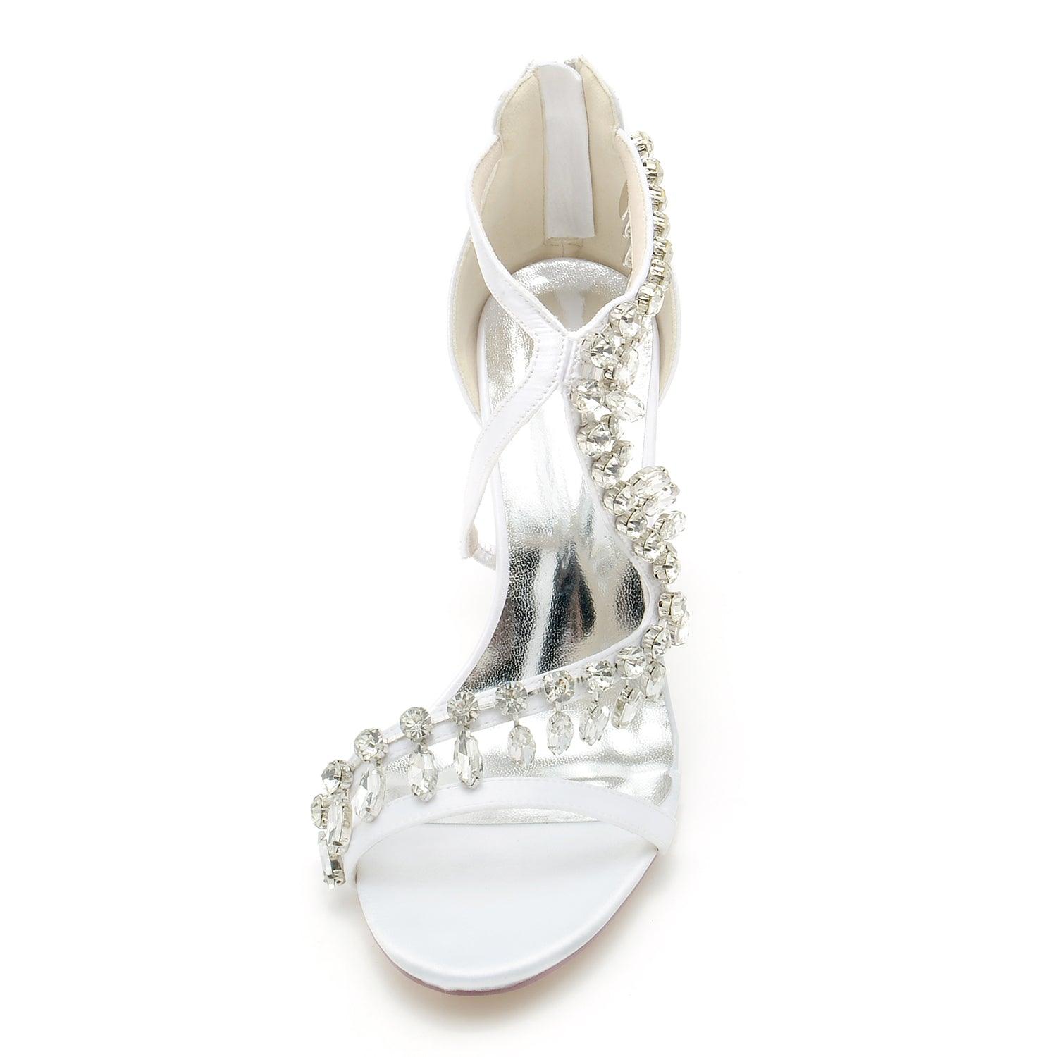 Stiletto Heel 9.5cm Silk-Like Shoes CK0331 - COCOMELODY