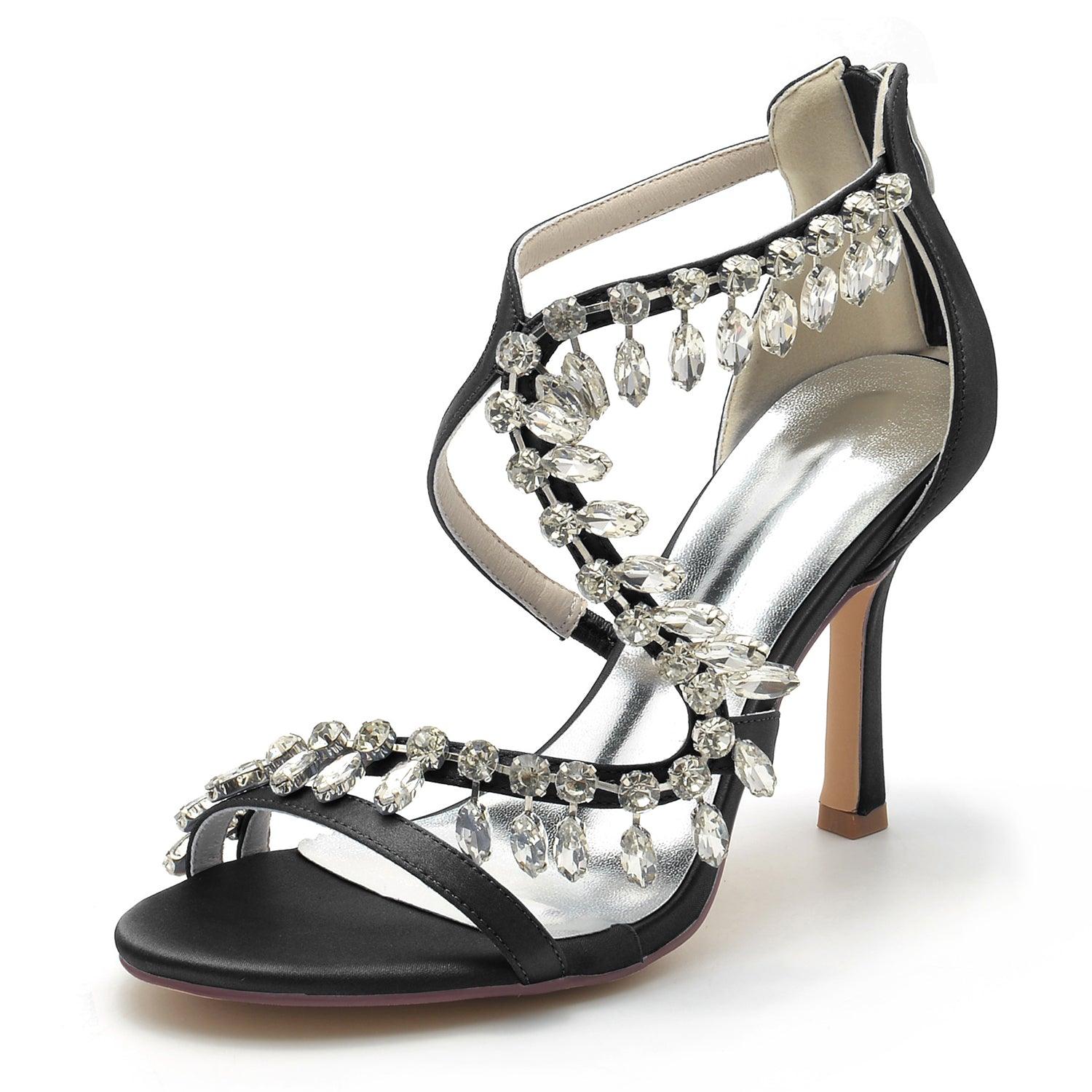Stiletto Heel 9.5cm Silk-Like Shoes CK0331 - COCOMELODY