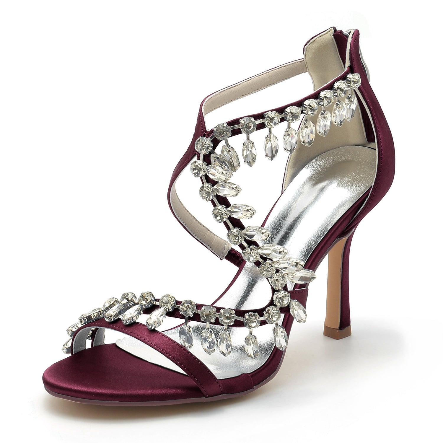 Stiletto Heel 9.5cm Silk-Like Shoes CK0331 - COCOMELODY