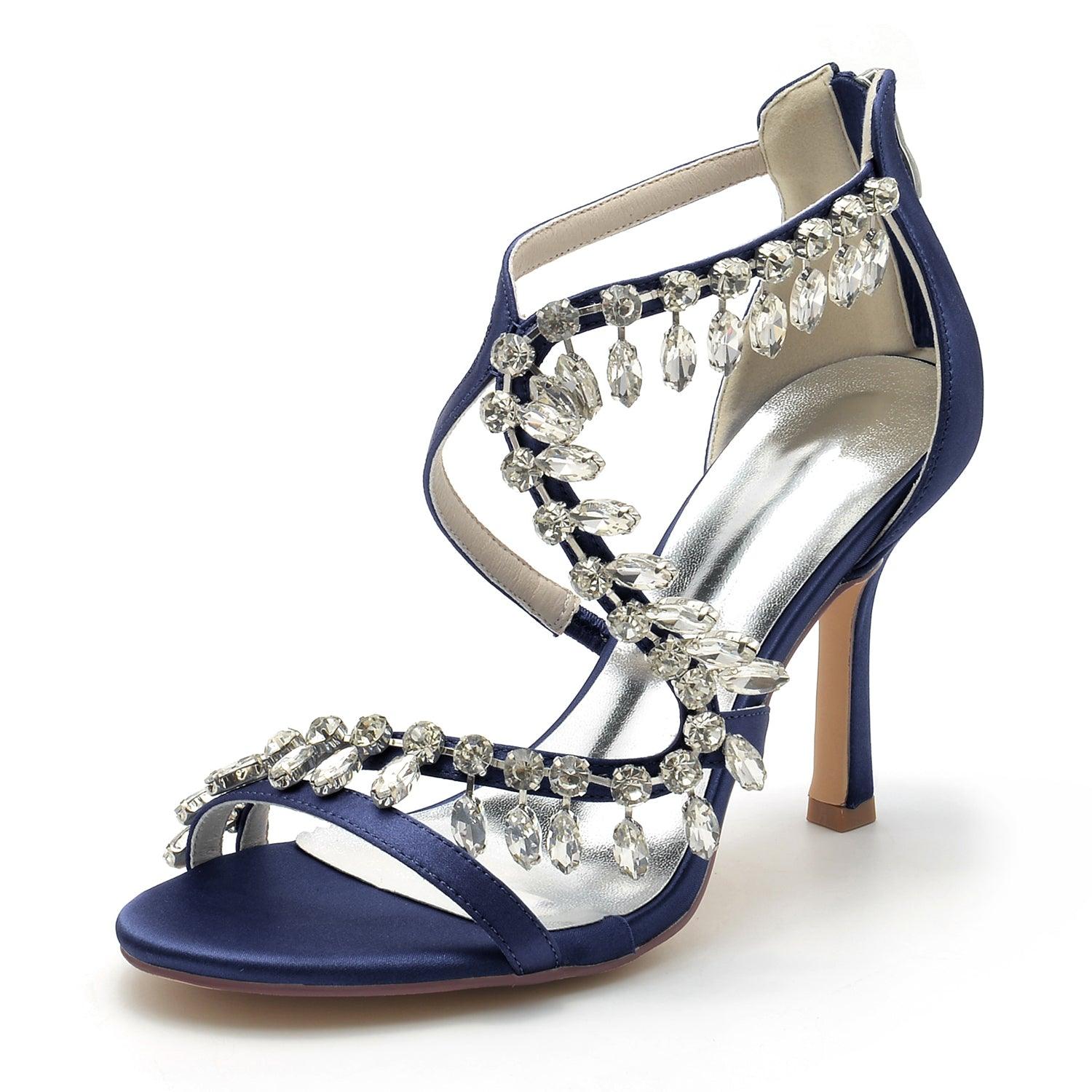 Stiletto Heel 9.5cm Silk-Like Shoes CK0331 - COCOMELODY