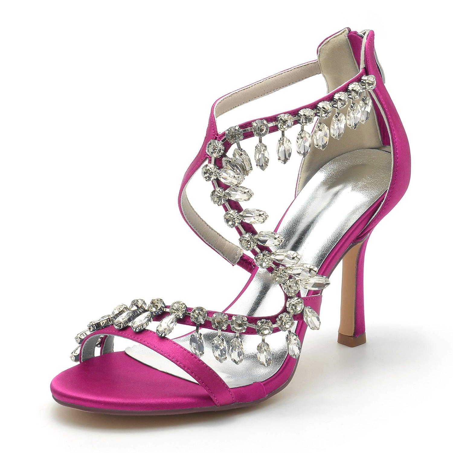 Stiletto Heel 9.5cm Silk-Like Shoes CK0331 - COCOMELODY