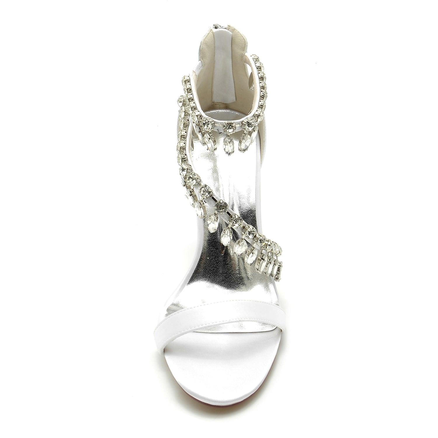 Stiletto Heel 9.5cm Silk-Like Shoes CK0332 - COCOMELODY
