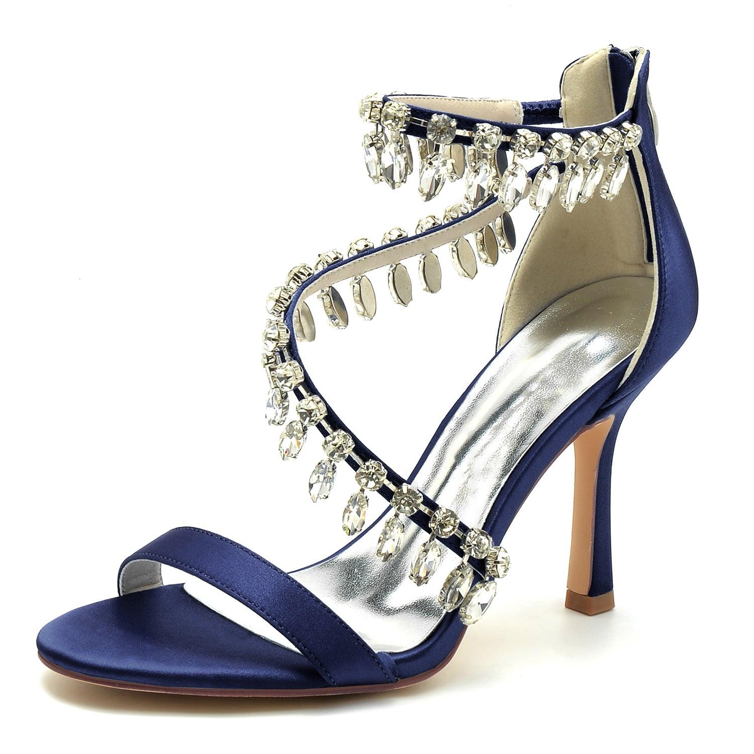 Stiletto Heel 9.5cm Silk-Like Shoes CK0332 - COCOMELODY