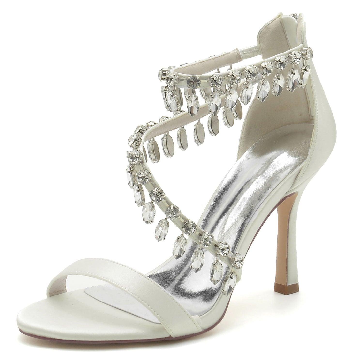 Stiletto Heel 9.5cm Silk-Like Shoes CK0332 - COCOMELODY