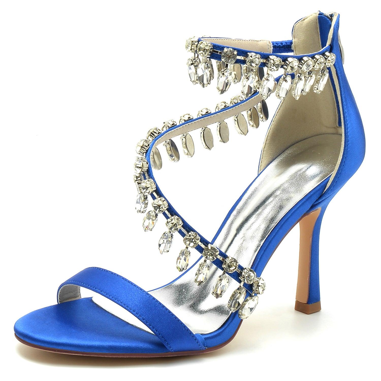 Stiletto Heel 9.5cm Silk-Like Shoes CK0332 - COCOMELODY